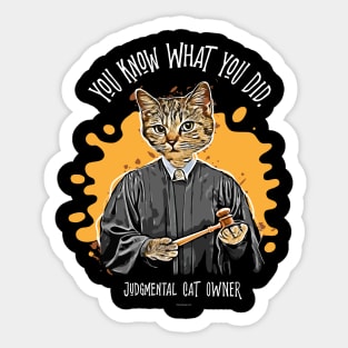Judgmental Cat #1 funny silently judging pet Sticker